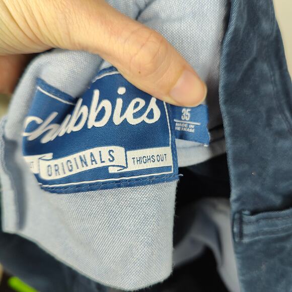 Chubbies Chino Shorts Mens 35 Navy Blue Cotton 7" Inseam Surf Preppy - Picture 8 of 10